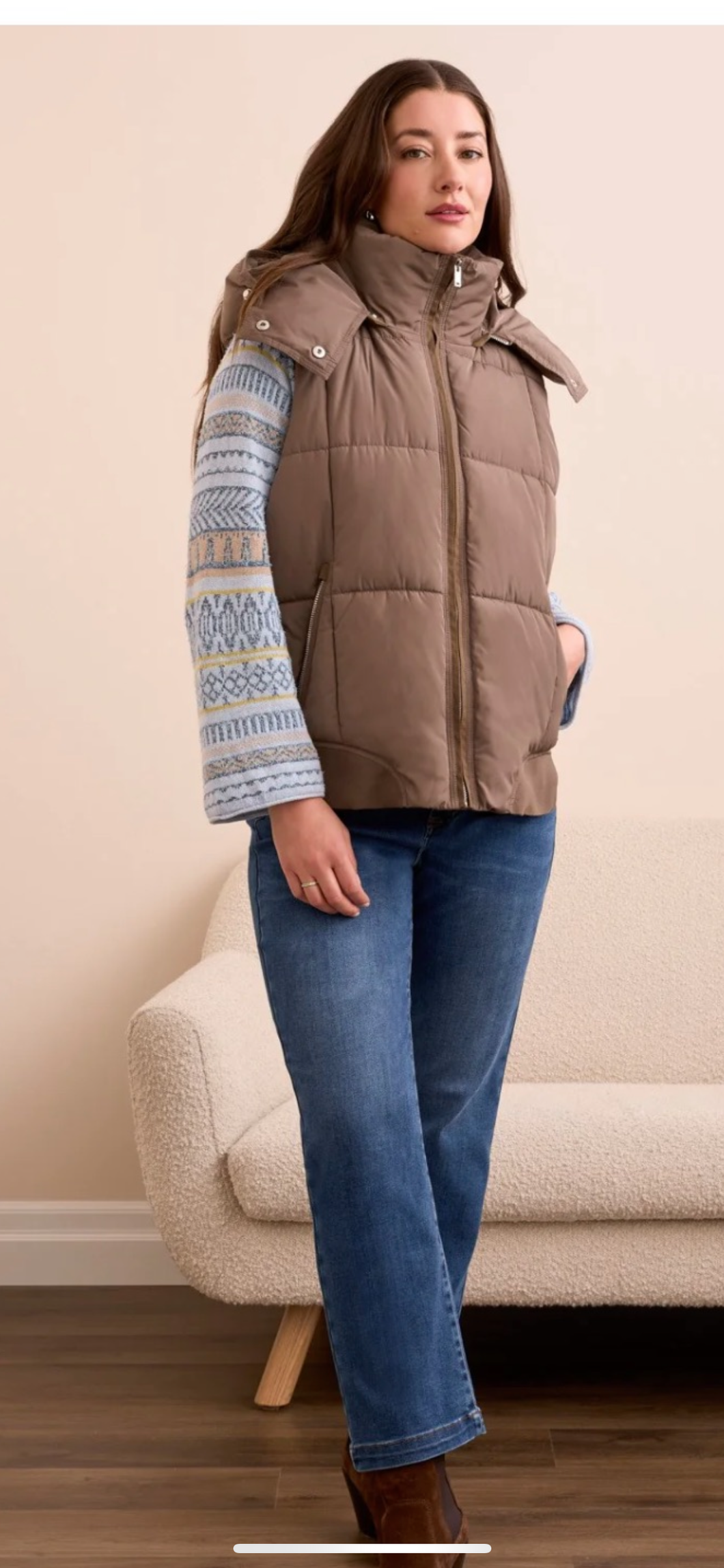 Puffer Vest w/ Removable Hood