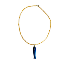 The Cooper Fish Necklace: Flourite with an Amethyst Fish