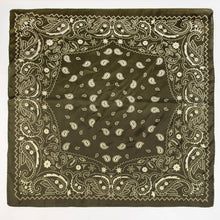 Bandana Paisley Print Satin Square Scarf: NV