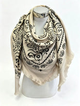K17 Large square bandana-print scarves: Bleu