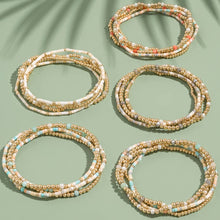 Pearl Accent Beaded Stretch Bracelet Set: XBRW