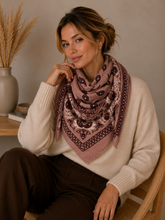 K27 Large Wool Paisley Square: Blue