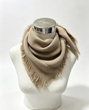 46735-k28 Small plain square scarf: Blue