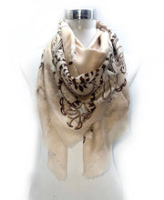 46735-K10 Large square scarf 110*110 bandana pattern: Vert