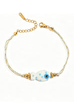 Fish Charm Bracelet: WHITE / One Size