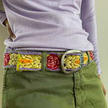 Harvest Floral Embroidered Wool Belt: M