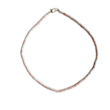 The Sullivan Heishi Gemstone Necklace: Orange Jasper