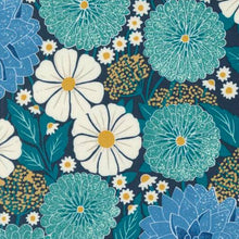 Dahlias & Zinnias - Navy  (W/S '25) : 2" classic headband