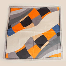 Striped Color Square Bandana Scarf: BU