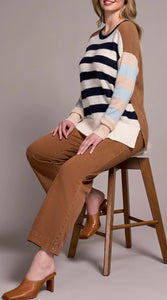 Boatneck  sweater, caramel