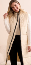 Long Zip Front Quilted Vest
