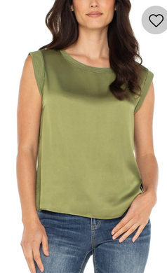 Sleeveless woven Knit Top