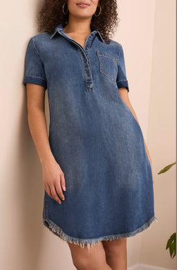 Pop Over Shirt Dress, w/pockets