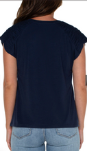 Scoop Neck raglan Knit, navy