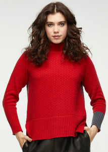 Ruby Block Sweater