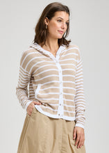 Stripe Button Hoodie