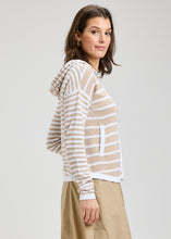 Stripe Button Hoodie