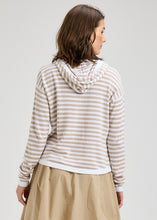 Stripe Button Hoodie