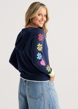 Denim Zip Fun Hoodie
