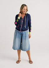 Denim Zip Fun Hoodie