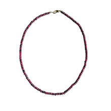 Dainty Candy Gemstone Necklace: Blue Granite
