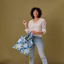 CHRYSANTHEMUM blu Bag Reusable Shopper Tote