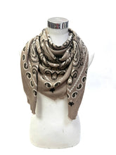 K21 Large Woolen Square Bandana: Cafe