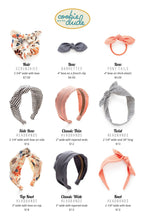 *Dupioni Silk - Neutral Palette - Side Bow Headband: Cream