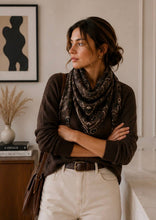 K21 Large Woolen Square Bandana: Cafe