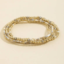 Pearl Accent Beaded Stretch Bracelet Set: XBRW