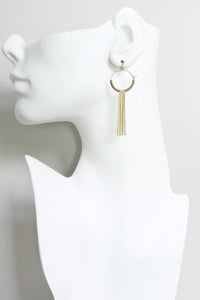 JLTE25 brass geometric hoop earrings