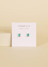 Baguette - Turquoise - Gold Earrings