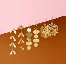 Gretchen Large Circle with Holes Earrings Brass