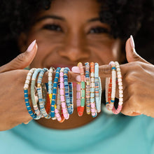 Grace Multi Mix Stretch Bracelet Blue Wholesale