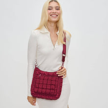 Aura - Quilted Nylon Puffer Crossbody: Cream