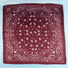 Bandana Paisley Print Satin Square Scarf: RD