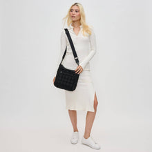 Aura - Quilted Nylon Puffer Crossbody: Cream