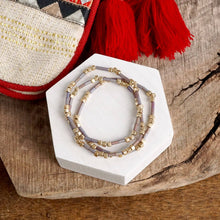 Layered Colorful and Gold Beaded Bracelets Sets: Red