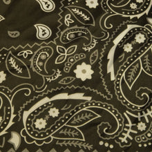 Bandana Paisley Print Satin Square Scarf: BK