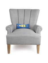 Blue Green Picket Fish Hook Pillow - Kate Nelligan