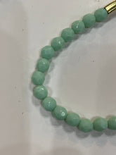 Colorful Stretchy Bead Bracelets with Brass Tubes: Green