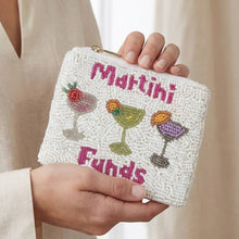 Seed Beaded Martini Funds Coin Purse: MULTI