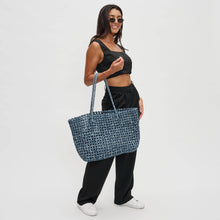 Reflection - Hand Woven Knot Tote: Denim