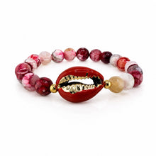 Ocean Tide Beaded Shell Bracelet: Blush Beach
