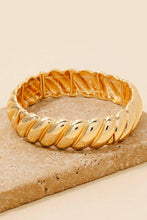 Metallic Braided Texture Elastic Bracelet: GD