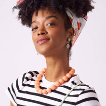 Iris Large Resin Bead Necklace Coral