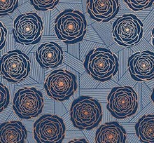 Bunches of Roses - Navy (Fabric De-stash - limited avail.): 3" classic headband