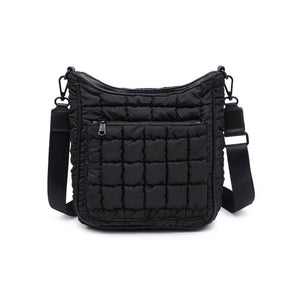 Aura - Quilted Nylon Puffer Crossbody: Black