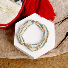 Layered Colorful and Gold Beaded Bracelets Sets: Red