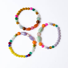 Glass Bead Stretch Bracelet | Colorful Stacking Bracelet: Coral